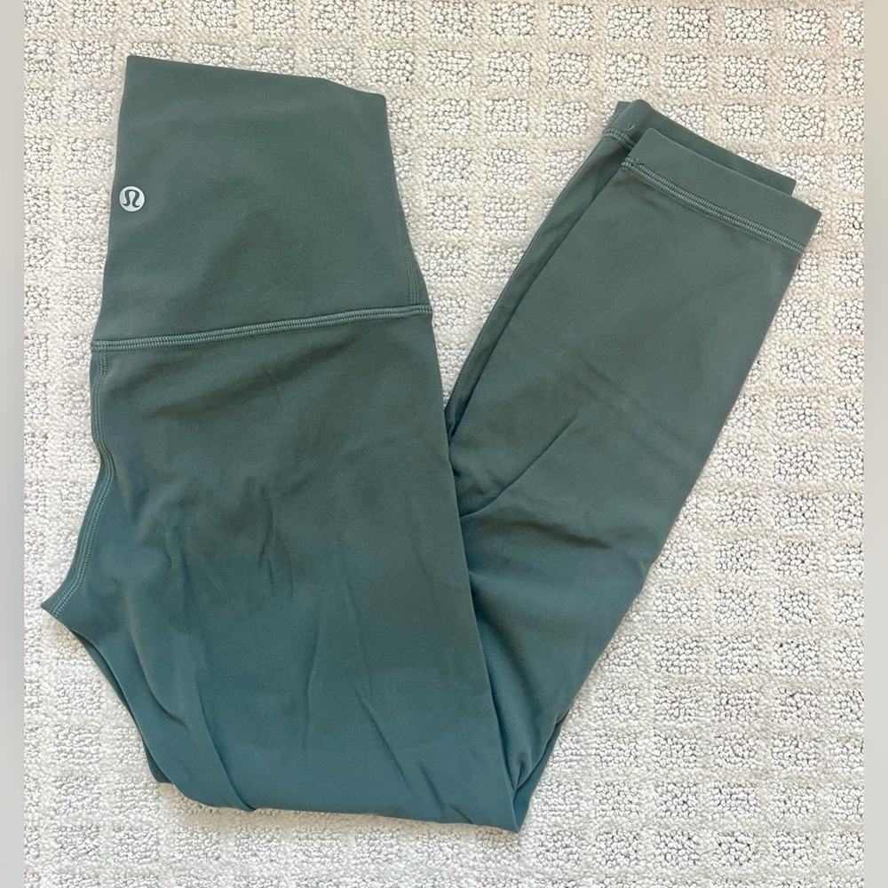 Lululemon Align High Rise Crop 23” Leggings Dark Forest Size 4 - Picture 4 of 7